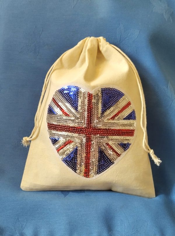 Linen drawstring bag Cream