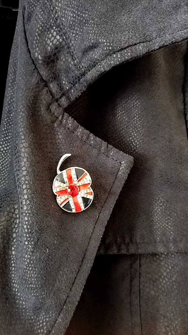 Union Jack Sparkly Brooch